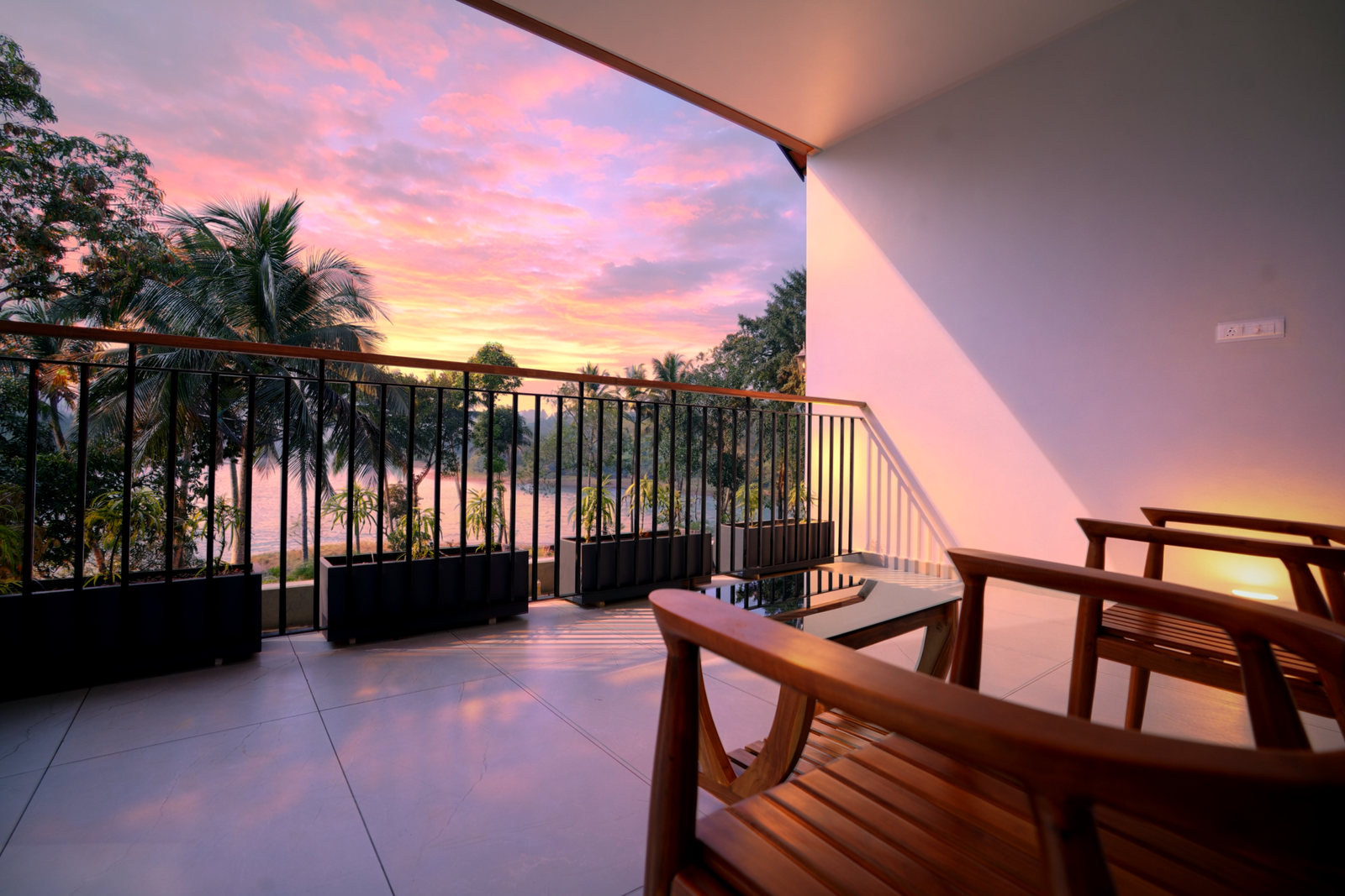 the lake view royal suite balcony